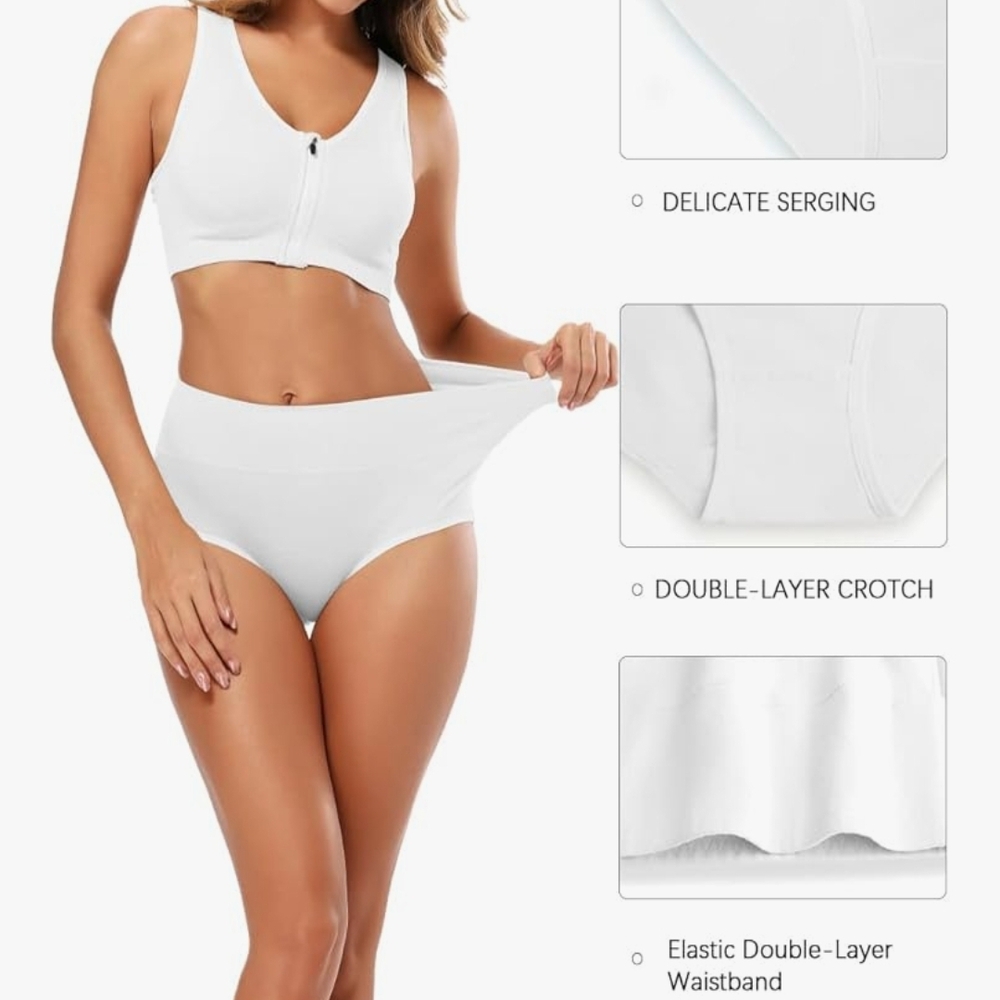 Seamless White High-Waist Panties